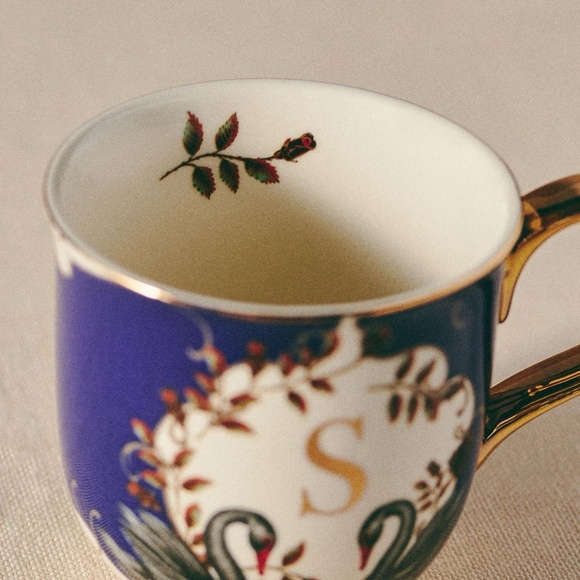 NWT Anthropologie Lou Rota Monogram Nature Mug Letter S - Picture 2 of 3